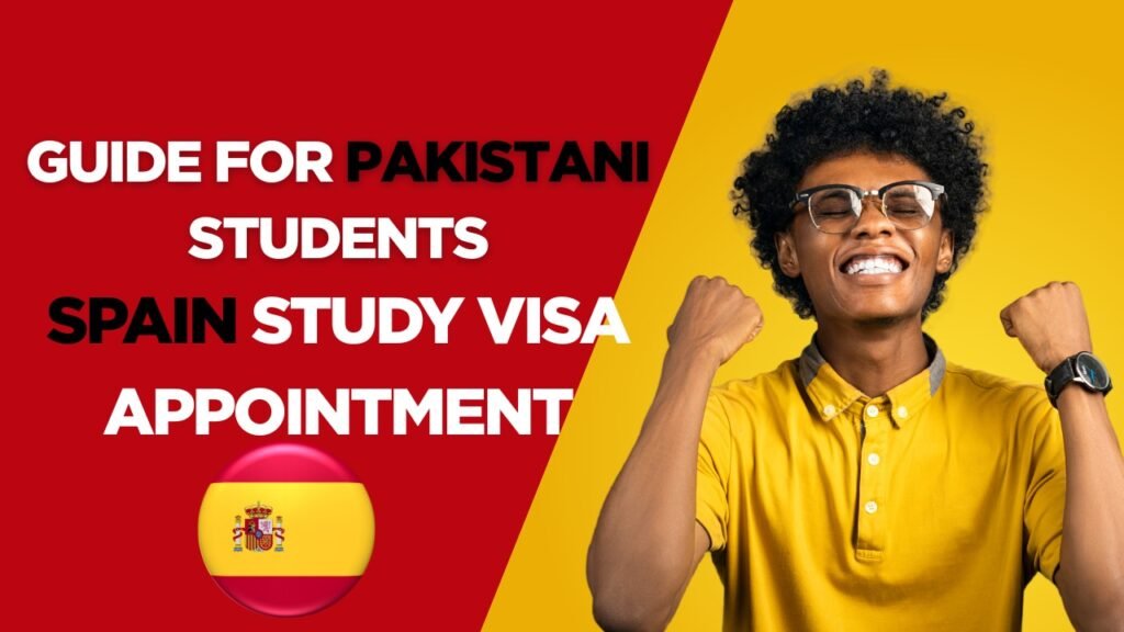 Pakistani student celebrating after securing Spain study visa appointment