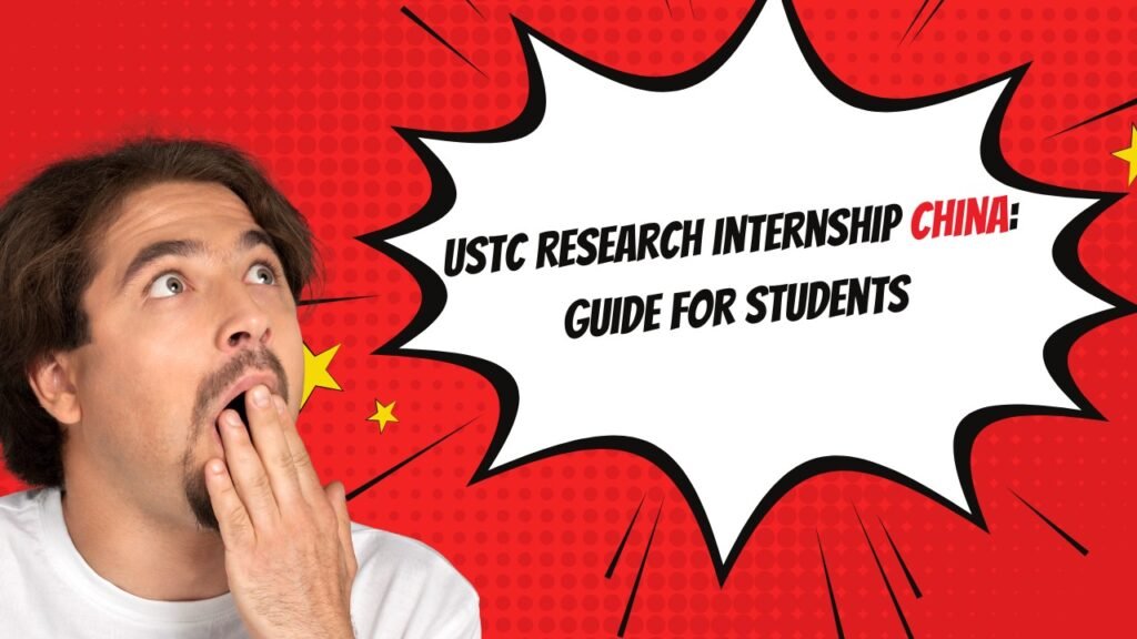 Student surprised while reading about USTC Research Internship in China guide for students